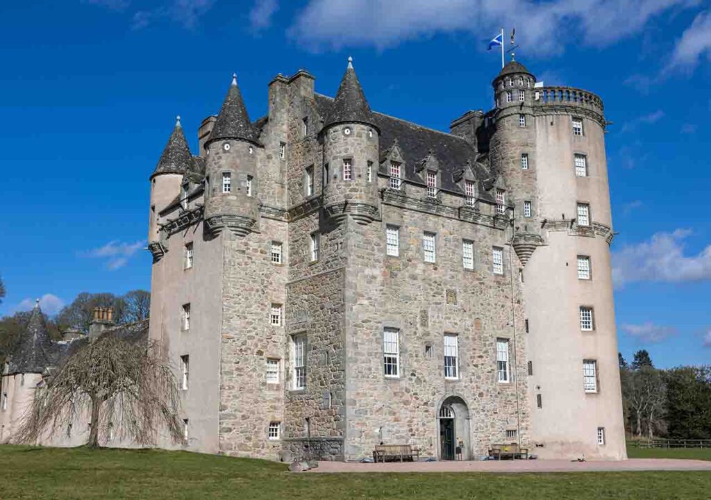 Fraser Castle on a sunny blue sky day.