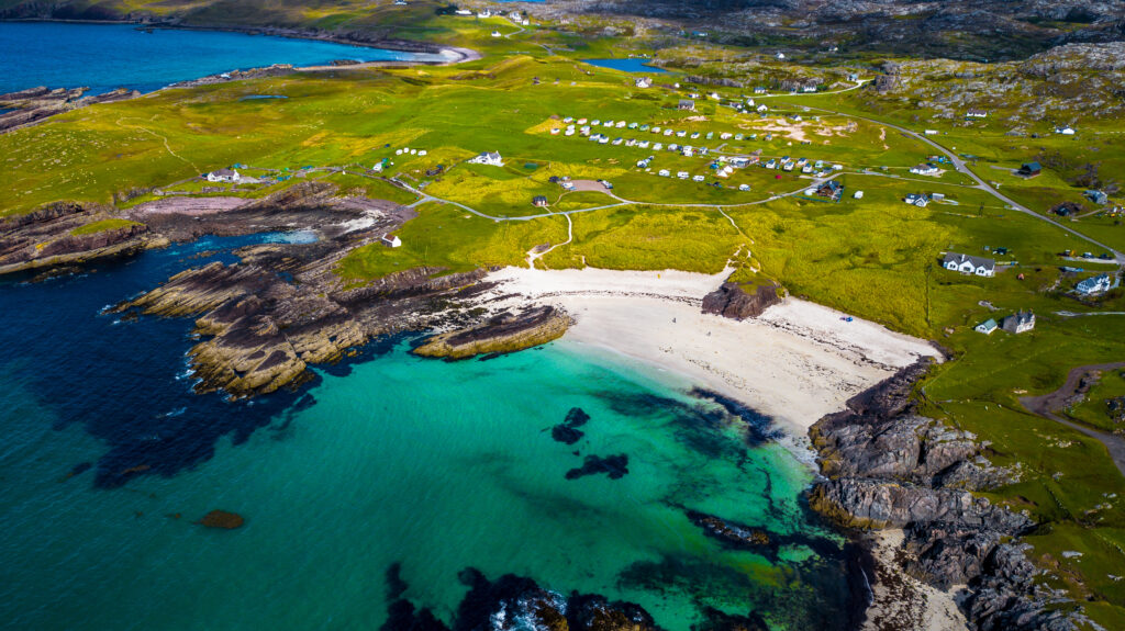 Stunning Scottish beach with turquoise waters